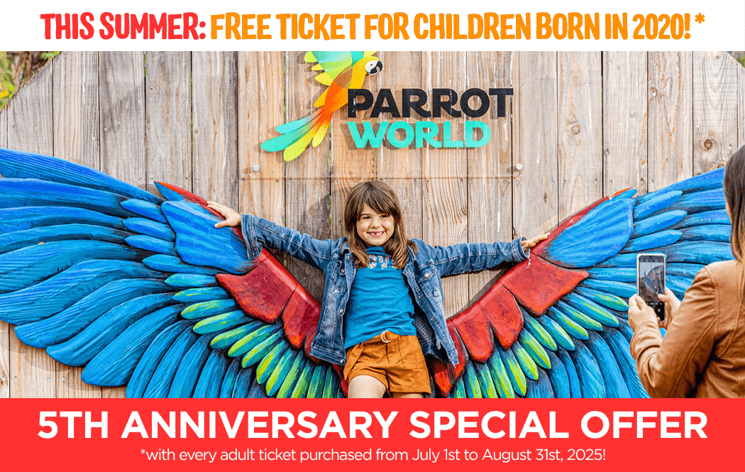 Promo 5 years Parrot World - Free Ticket