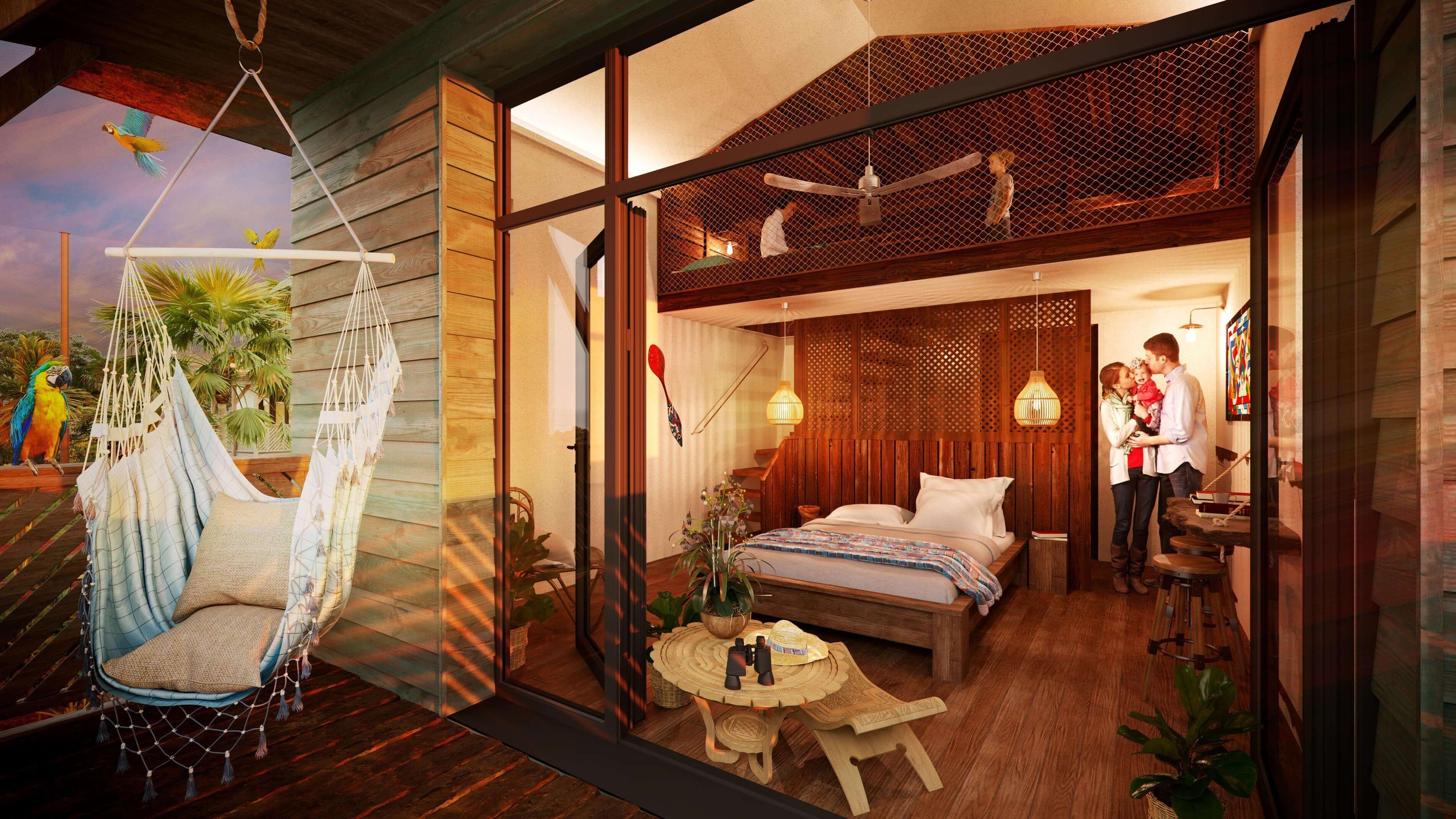 Intérieur lodge village