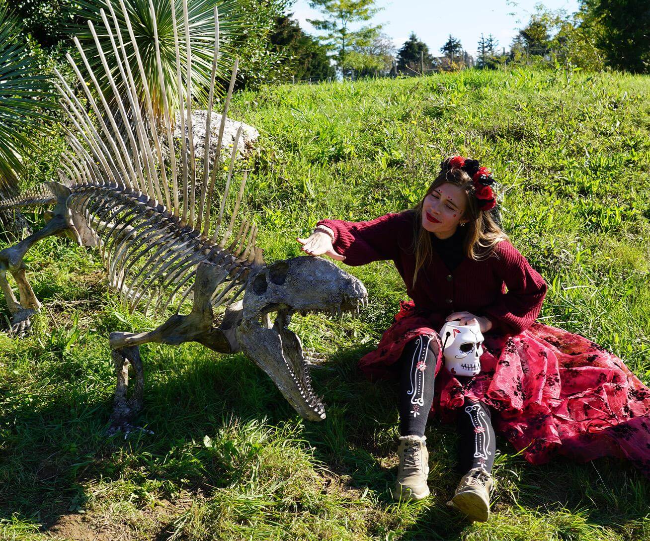 2 Halloween - Dia de los Muertos - Exposition de dinosaures grandeur nature à Parrot World 2024