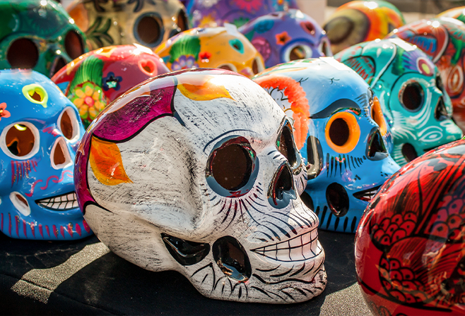 Halloween à Parrot World - décoration thème de Día de los Muertos en Île-de-France près de Paris