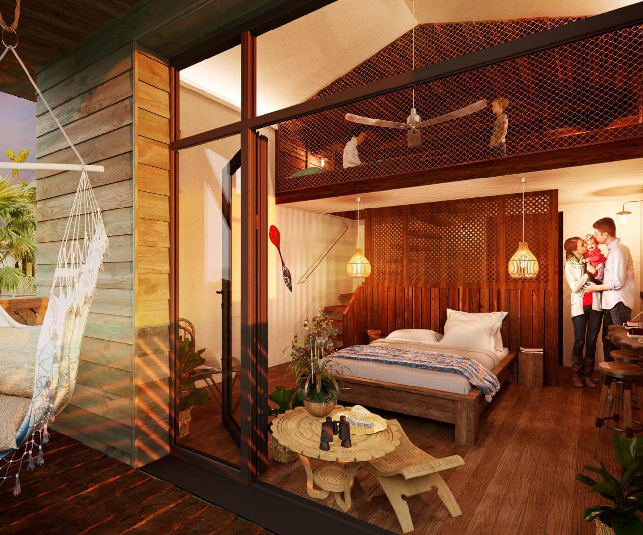 Intérieur lodge village