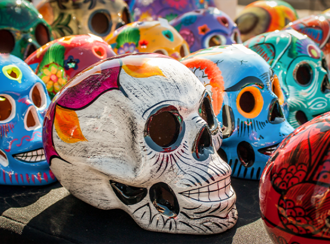 Halloween à Parrot World - décoration thème de Día de los Muertos en Île-de-France près de Paris