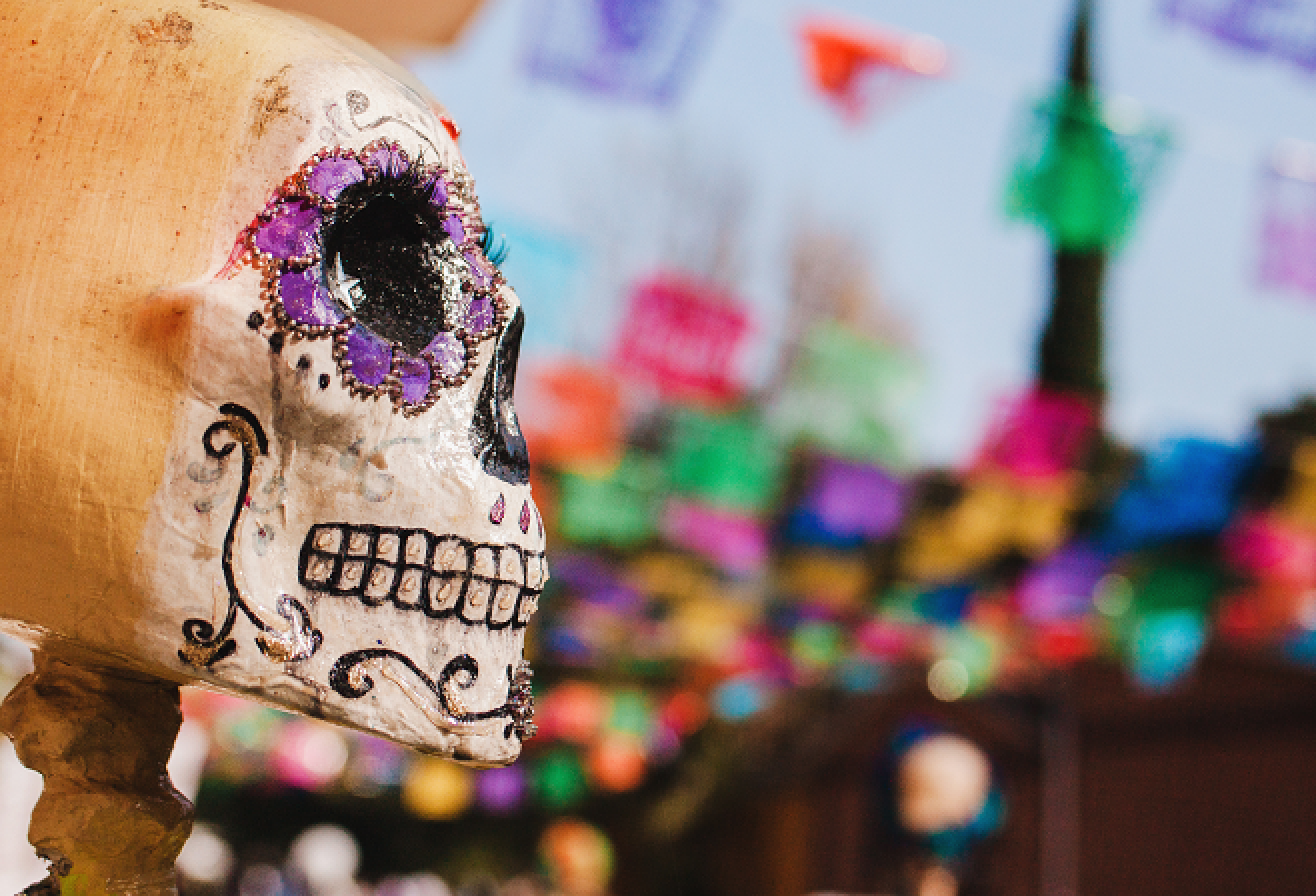 Halloween à Parrot World - Décoration thème de Día de los Muertos près du 93