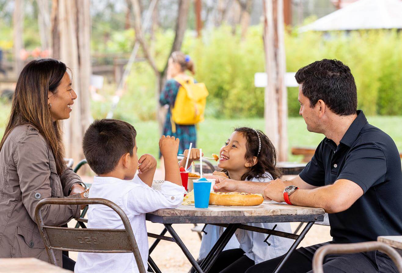Camp de Base : restauration à Parrot World. Le parc animalier immersif proche de Paris - Décor Amérique du Sud