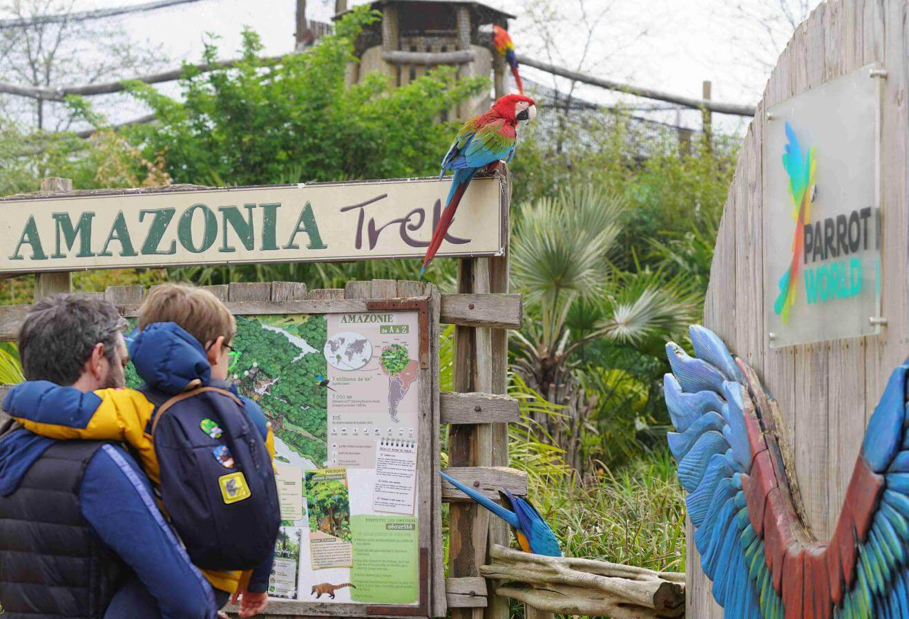 Parrot World - parc animalier immersif grande volière amazonienne