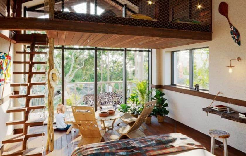 Lodge jaguar intérieur